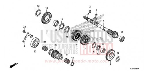 GETRIEBE (HAUPTWELLE) NC750DE de 2014